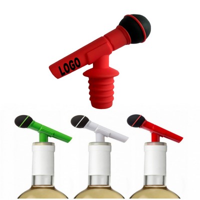 Silicone Microphone Shape Wine Stopper