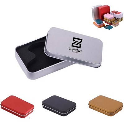 2.4"X0.4" Mini Silde Cover Tin Storage Box