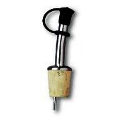 Stainless Steel Bottle Pourer w/Agglomerate Natural Cork